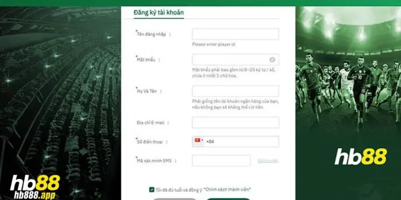 Hướng dẫn chi tiết cách đăng ký HB88 cho hội viên mới